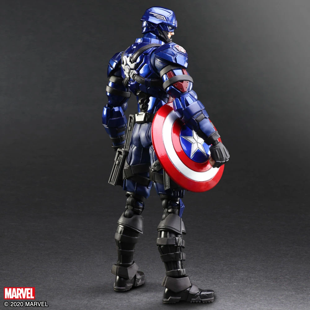 New ✔️ Captain America Action Figure By Square Enix Marvel Universe Variant BRING ARTS™ 😉 4 Captain America Action Figure By Square Enix Marvel Universe Variant BRING ARTS™
