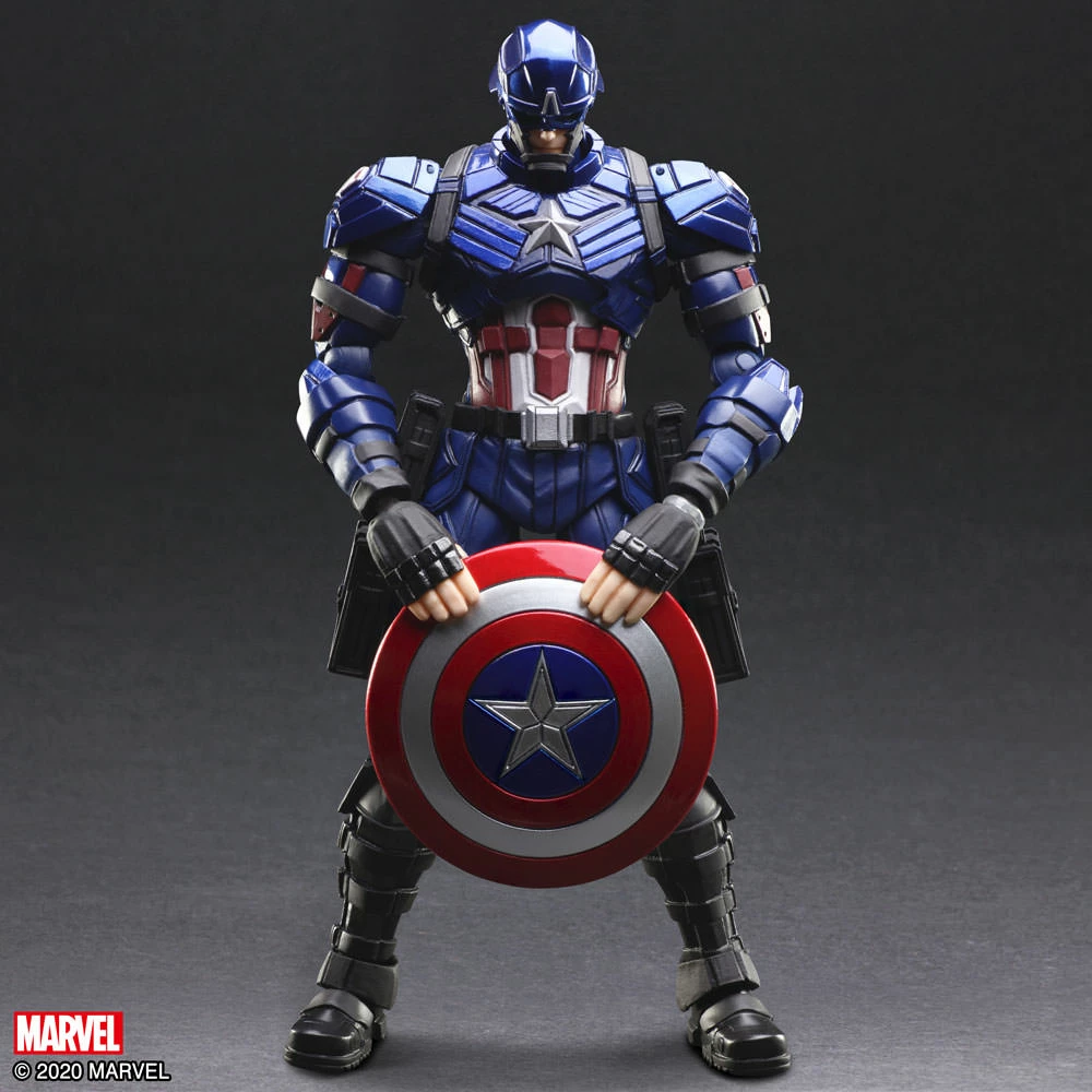 New ✔️ Captain America Action Figure By Square Enix Marvel Universe Variant BRING ARTS™ 😉 2 Captain America Action Figure By Square Enix Marvel Universe Variant BRING ARTS™