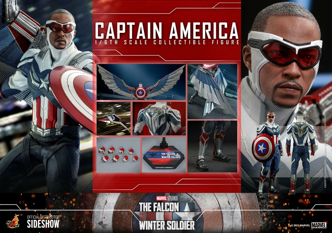 Discount π Captain America Sixth Scale Figure By Hot Toys Television Masterpiece Series - The Falcon And The Winter Soldier π 21 Captain America Sixth Scale Figure By Hot Toys Television Masterpiece Series - The Falcon And The Winter Soldier
