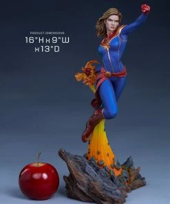Captain Marvel Statue By Sideshow Collectibles Avengers Assemble Avengers Earth's Heroes