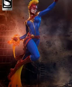 Captain Marvel Statue By Sideshow Collectibles Avengers Assemble Avengers Earth's Heroes