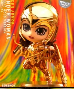 Golden Armor Wonder Woman (Metallic Gold Version) Collectible Figure By Hot Toys Wonder Woman 1984 - Cosbaby(S) Series