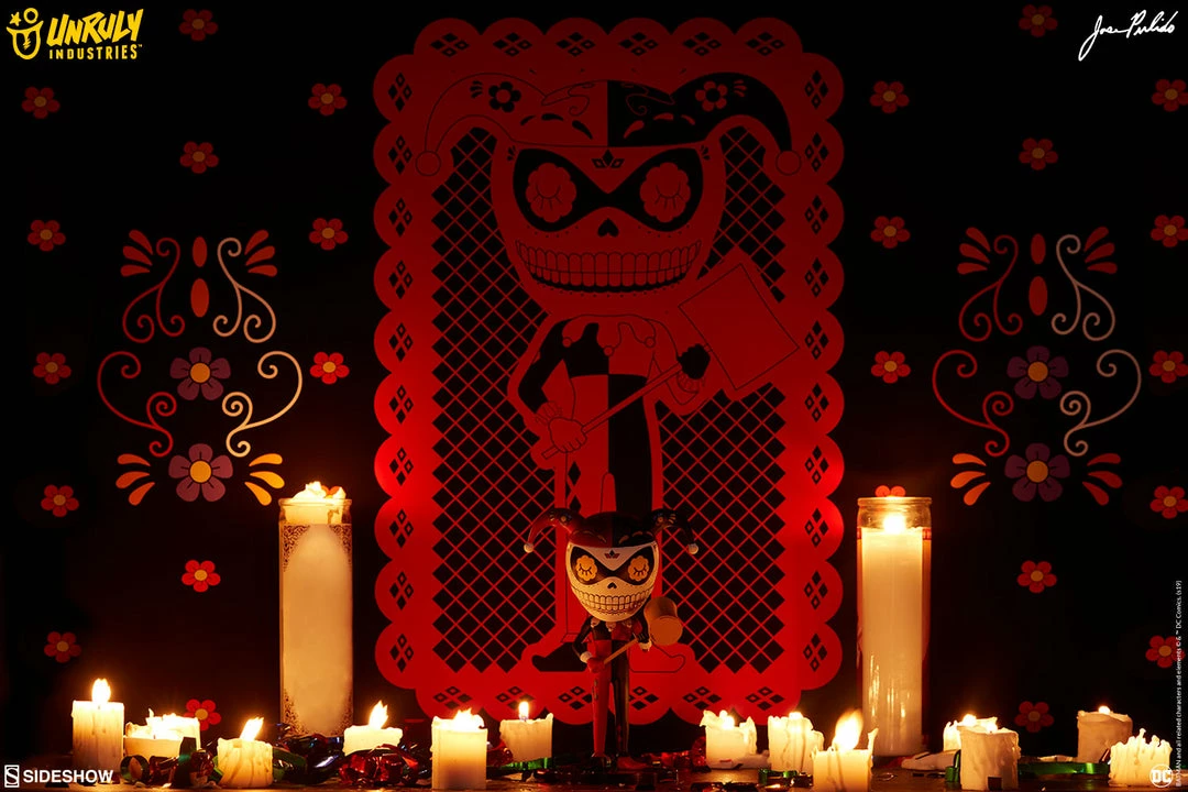 Promo 😉 Harley Quinn Calavera Designer Collectible Toy By Unruly Industries™ By Jose Pulido 💯 22 Harley Quinn Calavera Designer Collectible Toy By Unruly Industries™ By Jose Pulido