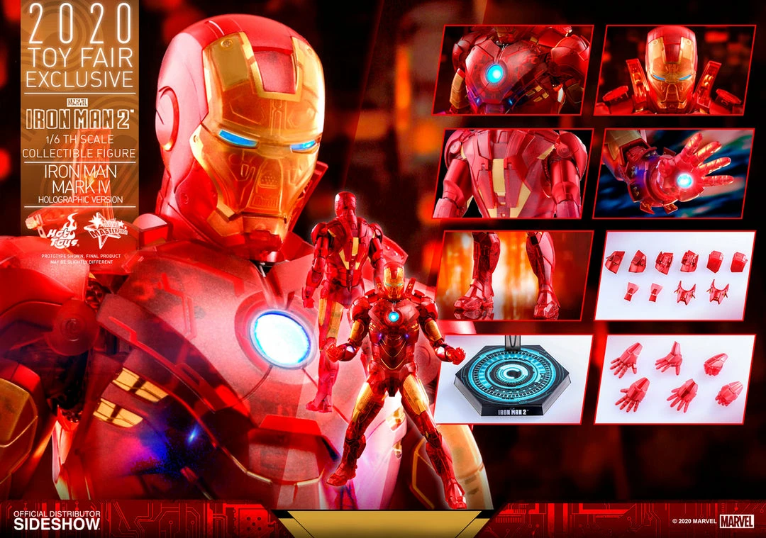 Hot Sale 😉 Iron Man Mark IV (Holographic Version) Sixth Scale Figure By Hot Toys Iron Man 2 - Movie Masterpiece Series 😉 15 Iron Man Mark IV (Holographic Version) Sixth Scale Figure By Hot Toys Iron Man 2 - Movie Masterpiece Series