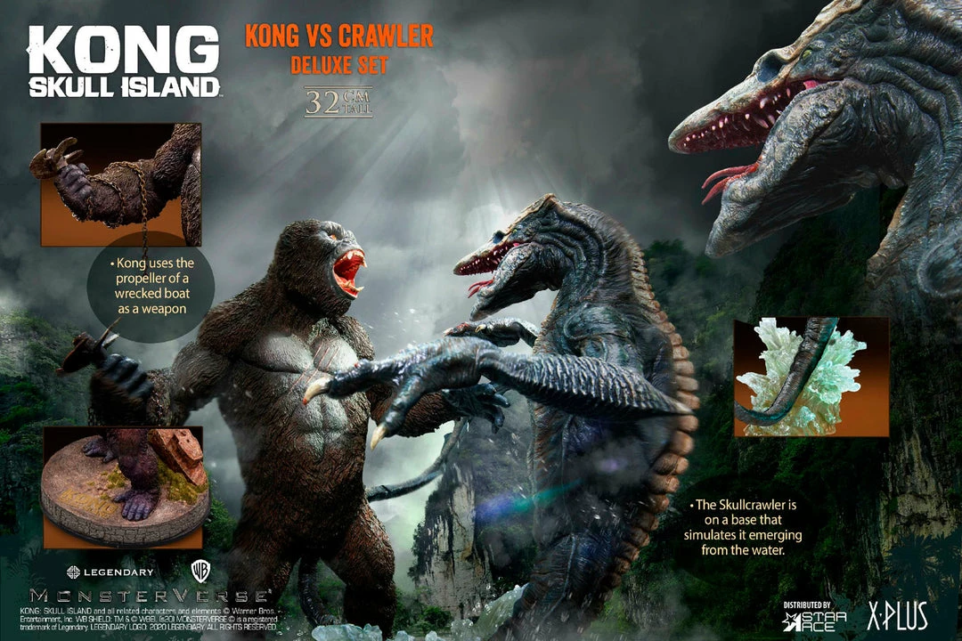 Flash Sale 🛒 Kong VS Skullcrawler Deluxe Collectible Set By Star Ace Toys Ltd. Monsters, MonsterVerse! 🥰 3 Kong VS Skullcrawler Deluxe Collectible Set By Star Ace Toys Ltd. Monsters, MonsterVerse!