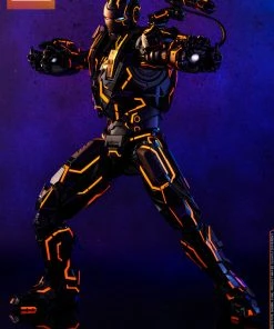 Avengers Earth's Heroes Neon Tech War Machine Sixth Scale Figure By Hot Toys Movie Masterpiece Series Diecast - Iron Man 2