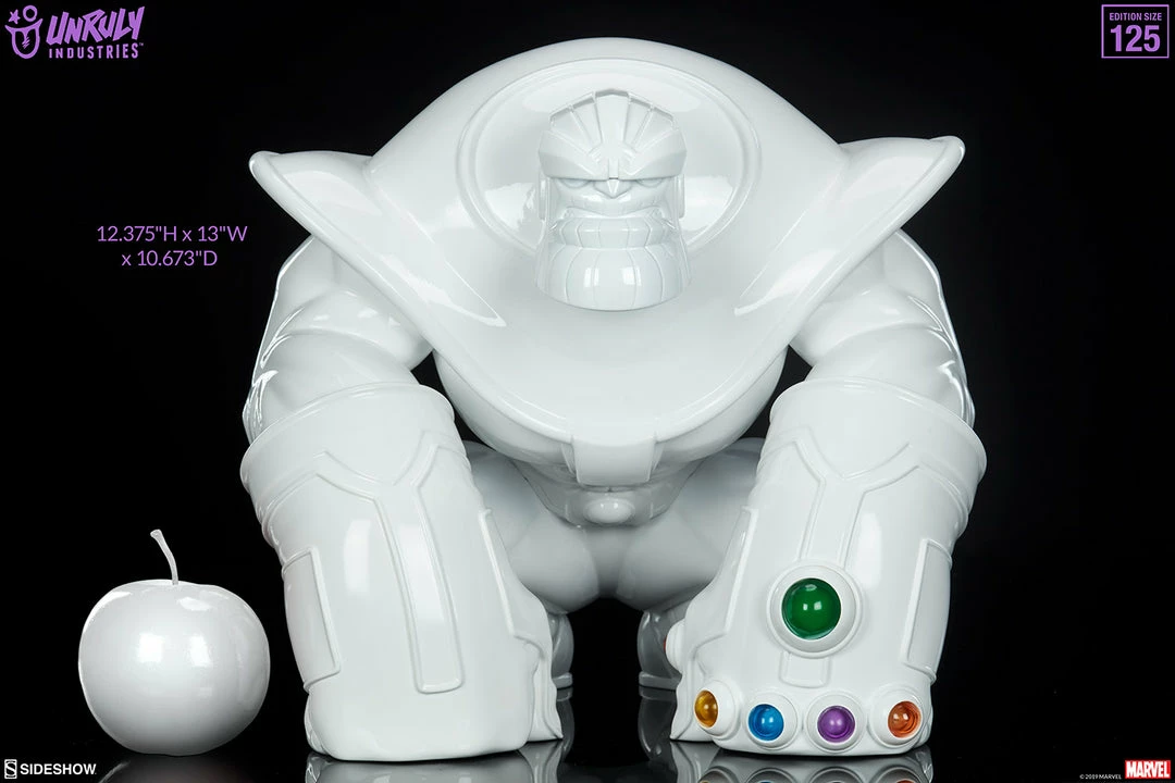 Discount ❤️ Thanos (Infinity-Sized) Gloss White Edition Designer Collectible Toy By Unruly Industries™ By Joe DellaGatta 🔥 5 Thanos (Infinity-Sized) Gloss White Edition Designer Collectible Toy By Unruly Industries™ By Joe DellaGatta