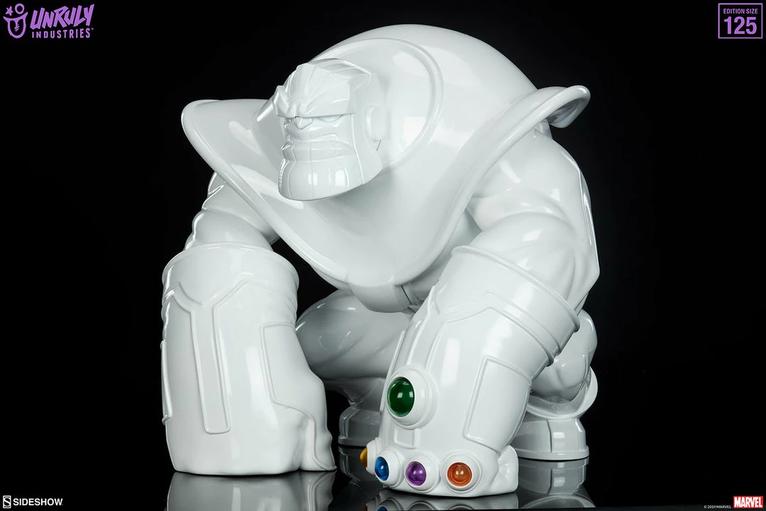 Discount ❤️ Thanos (Infinity-Sized) Gloss White Edition Designer Collectible Toy By Unruly Industries™ By Joe DellaGatta 🔥 6 Thanos (Infinity-Sized) Gloss White Edition Designer Collectible Toy By Unruly Industries™ By Joe DellaGatta
