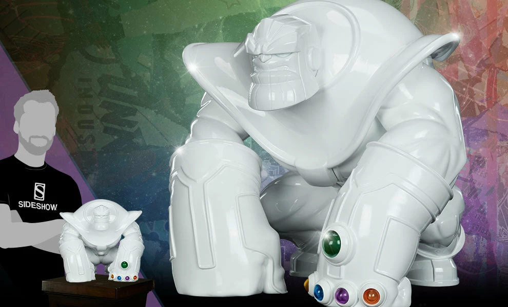 Discount ❤️ Thanos (Infinity-Sized) Gloss White Edition Designer Collectible Toy By Unruly Industries™ By Joe DellaGatta 🔥 22 Thanos (Infinity-Sized) Gloss White Edition Designer Collectible Toy By Unruly Industries™ By Joe DellaGatta