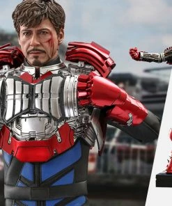 Tony Stark (Mark V Suit Up Version) Deluxe Sixth Scale Figure By Hot Toys Movie Masterpiece Series β Iron Man 2